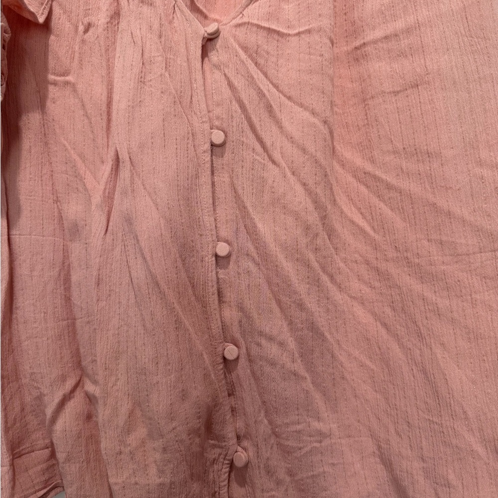 Express Blush Ruffled Blouse - Picture 2 of 4
